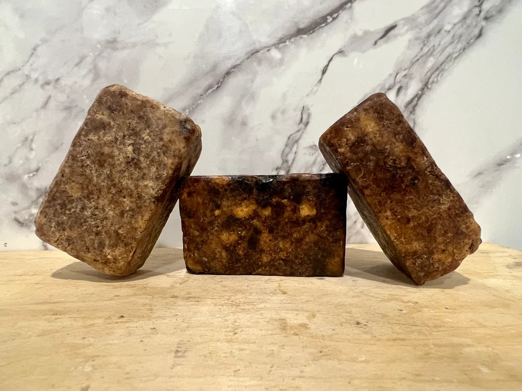 Large African black soap bar