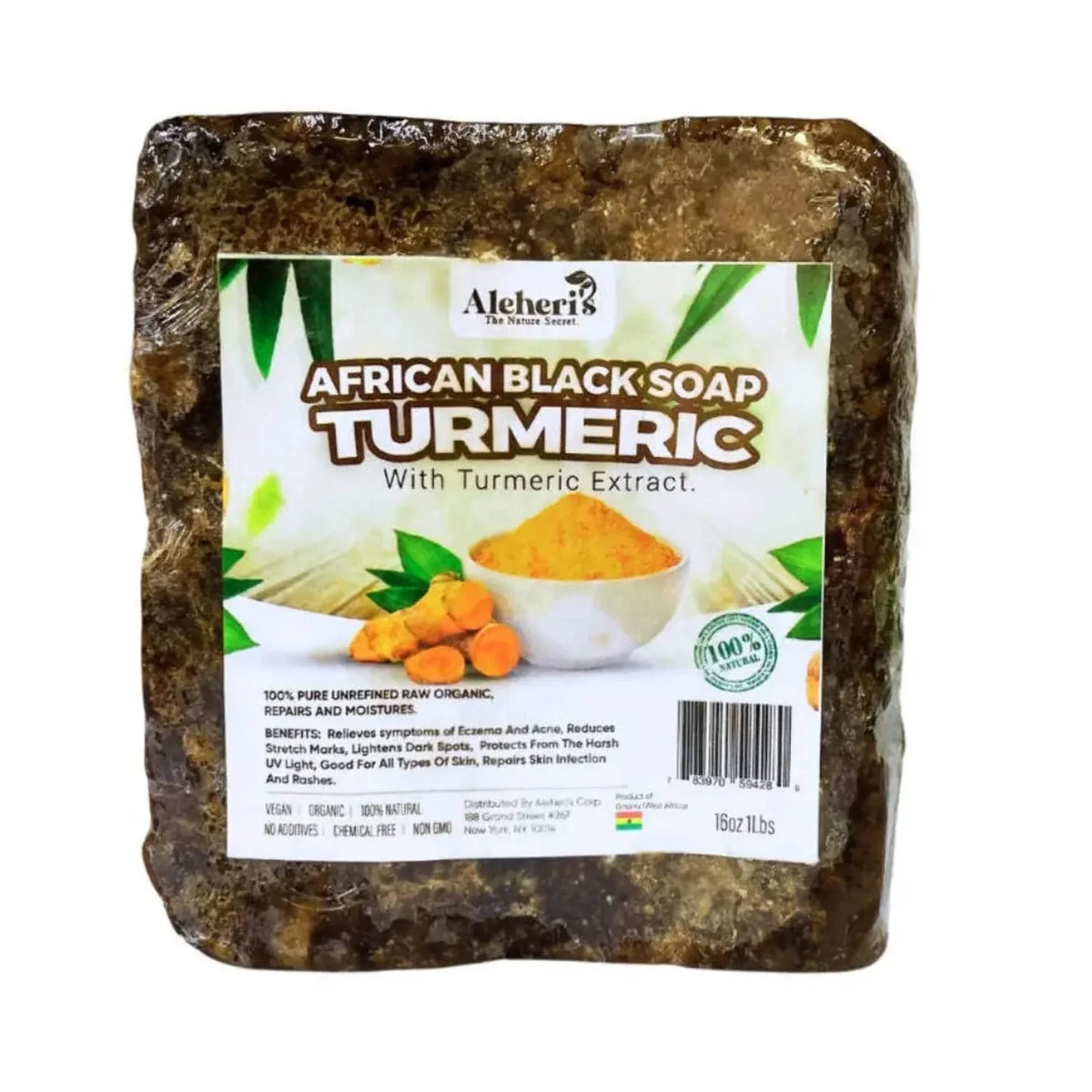 Turmeric African black soap 16oz