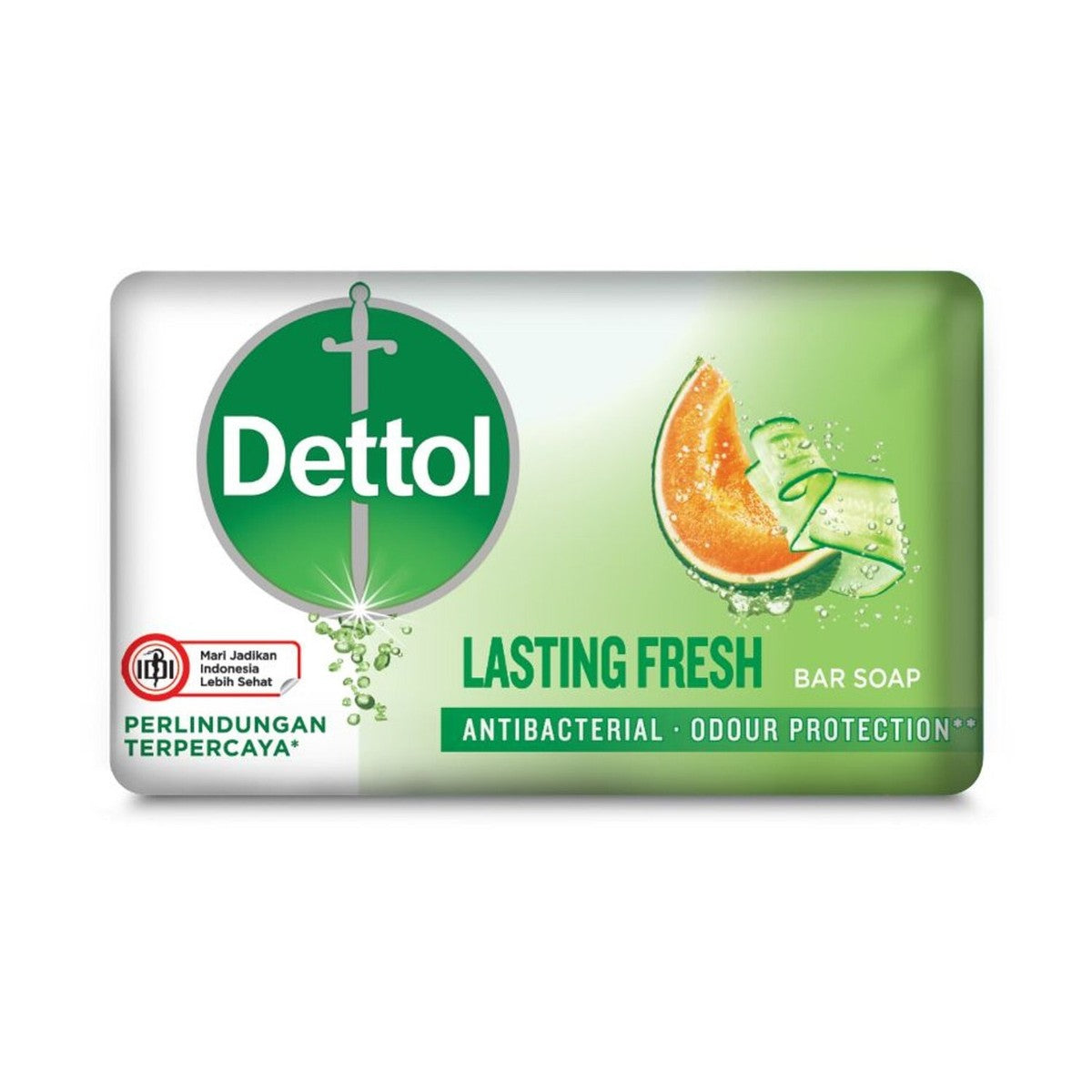 Dettol Lasting Fresh Cucumber Melon Antibacterial Bar Soap 100g