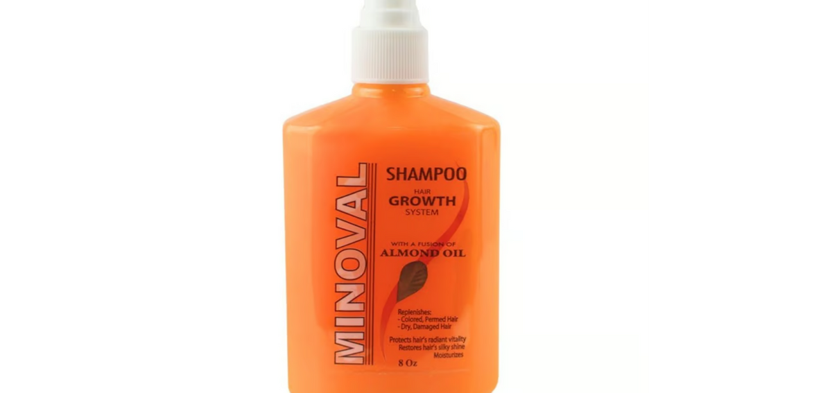 Minoval Almond Shampoo 8 oz bottle