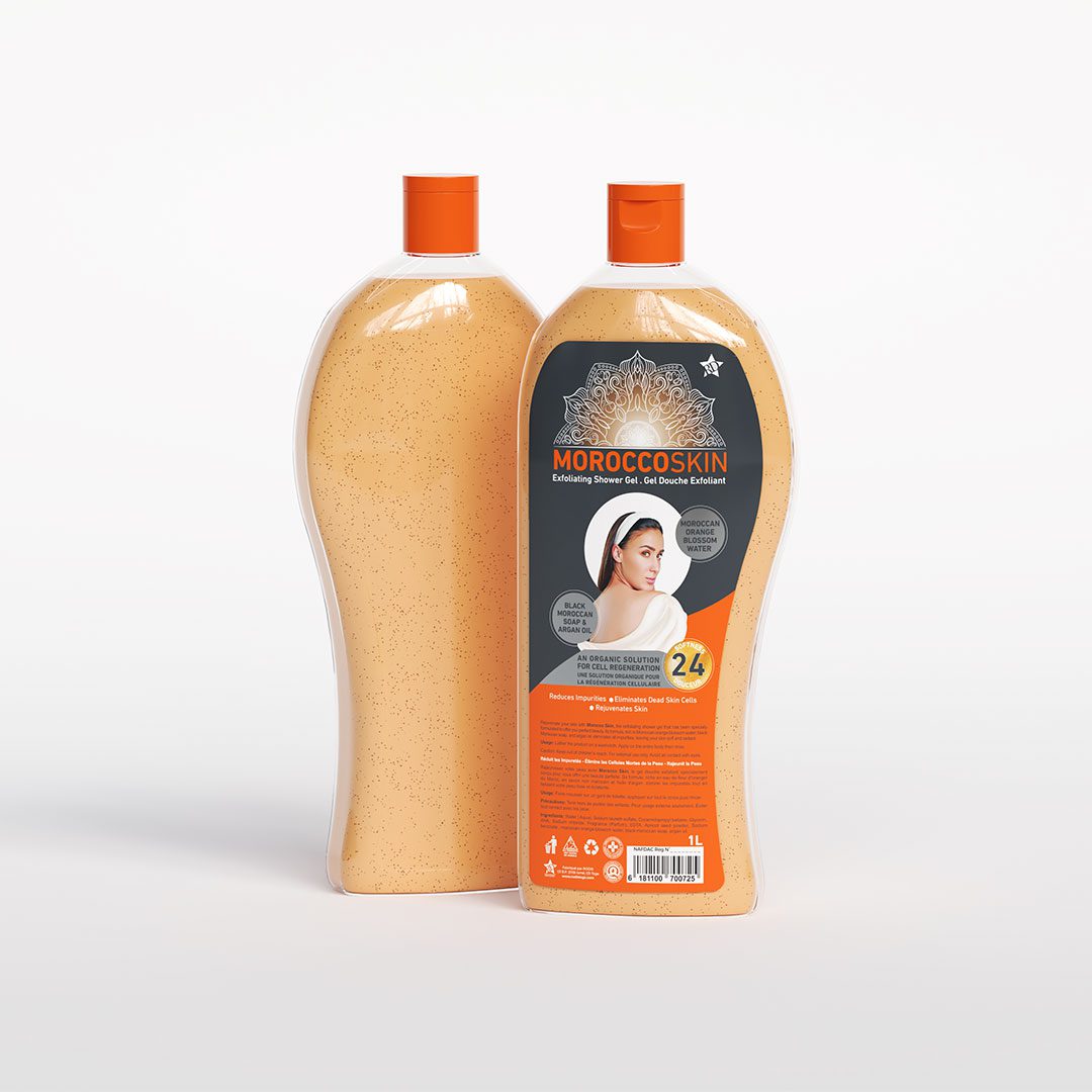 Morocco Skin Exfoliant Shower Gel 1L bottle