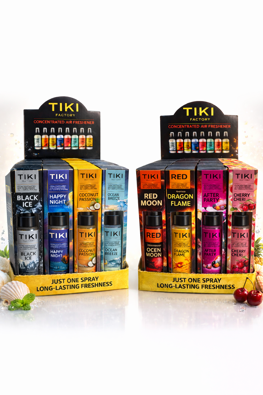 TIKI FACTORY AIR FRESHENER (40pc - 2Dsp) 30ML