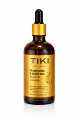 Tiki Factory Organic Hair & Body Oil 100mL, back label