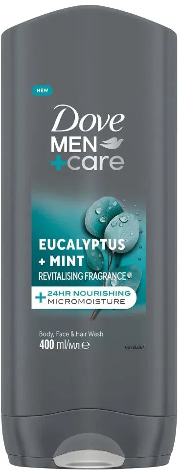 Dove Men Body & Face Wash 400mL Eucalyptus & Mint